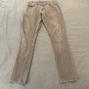 Empyre Jeans Mens 32 Gray Straight Leg Denim Pants Stretch Grunge Skater Y2K